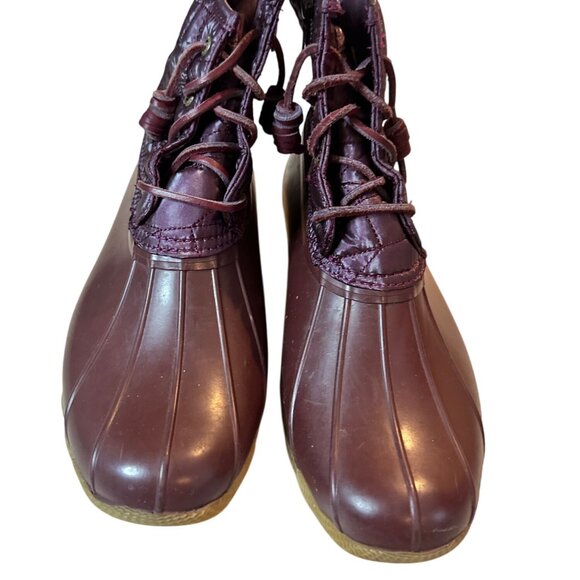 Sperry Womens Saltwater Purple Waterproof Rubber Rain Boots Size 9.5 Quilted Upp - Picture 2 of 6